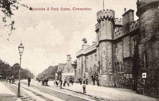 Postcard of Cirencestser Drill Hall dated 1906
